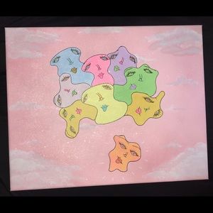 A 16x20 painted canvas